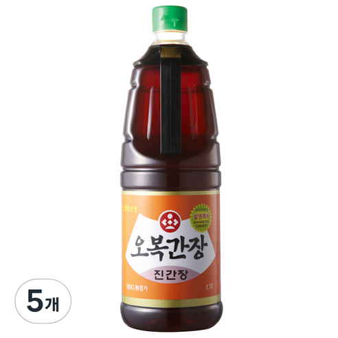 오복식품 오복간장 진간장, 1.7L, 5개