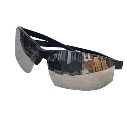 썬가드 편광 스포츠 선글라스 아시안핏 SL9300_F, 블랙(프레임), 실버미러스모크(렌즈)