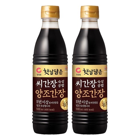 햇살담은 씨간장 숙성 양조간장 골드, 500ml, 2개