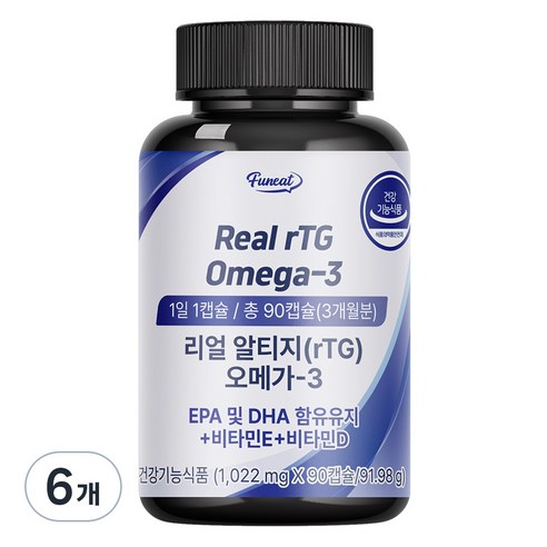퍼니트 리얼 알티지 오메가 3 91.98g, 90정, 6개