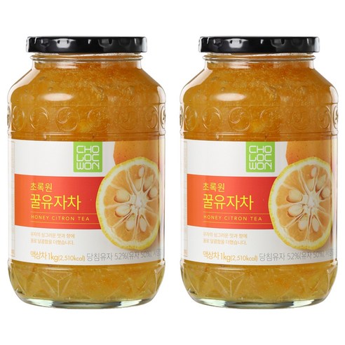 초록원 꿀유자차, 1kg, 1개입, 2개