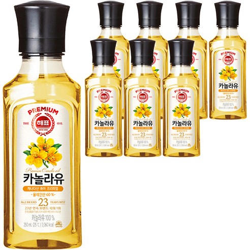 해표 카놀라유, 250ml, 8개