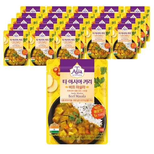 티아시아키친 비프 마살라 커리, 170g, 24개