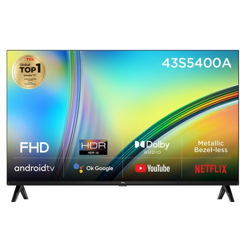 TCL FHD LED Android TV, 108cm(43인치), 43S5400A, 스탠드형, 고객직접설치