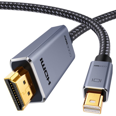 코드웨이 Mini DP to HDMI 케이블 UHD, 1개, 3m