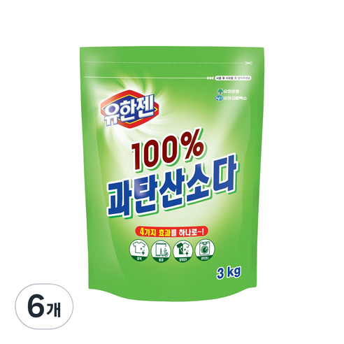 유한젠 100% 과탄산소다, 3kg, 6개
