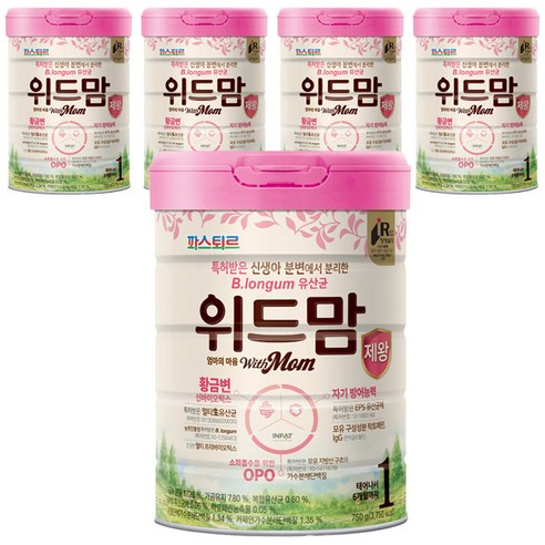 파스퇴르 위드맘 제왕 1단계, 750g, 5개