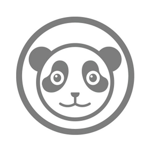 디자인수풀 그래픽스티커 심플, 팬더(다크그레이