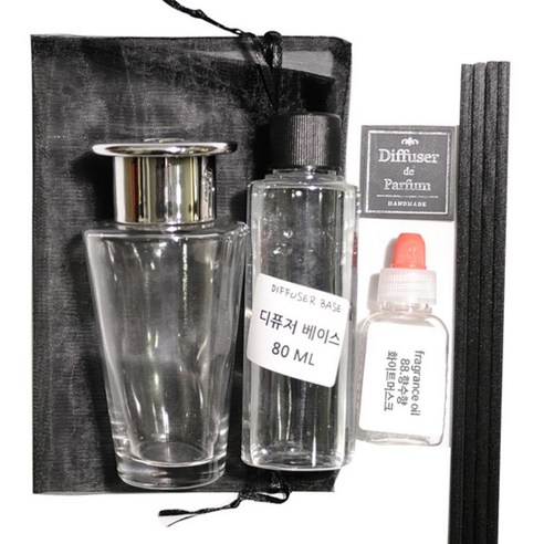 디퓨저KIT, 88.향수향-WHITE MUSK, 100ml, 실버갓폴스투명