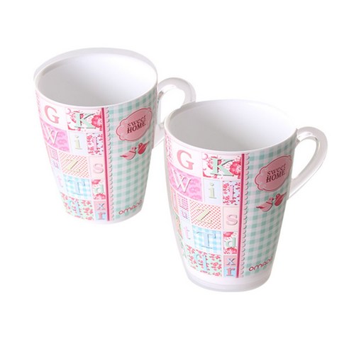 오마다 머그잔 2P 1set, 스위트 홈