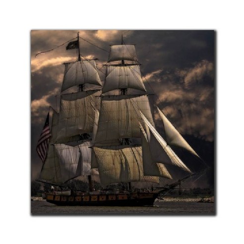 파랑디자인 캔버스 액자 - 사진, Let''s go! 배