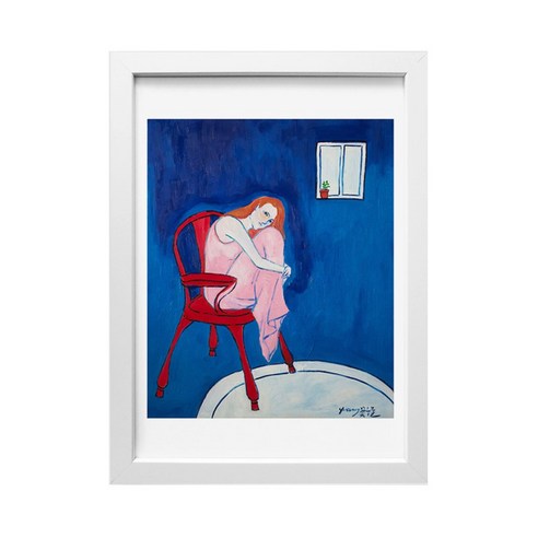 Girl on a Red Chair, MDF화이트