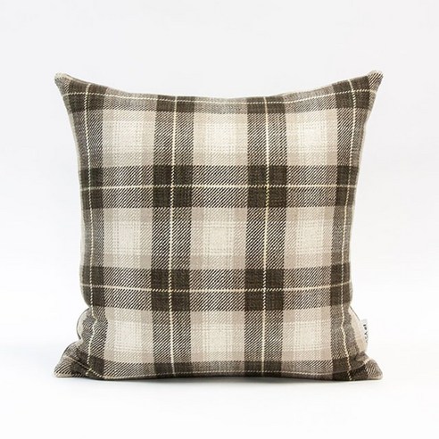 까사에 쿠션커버 Tartan Check, 브라운