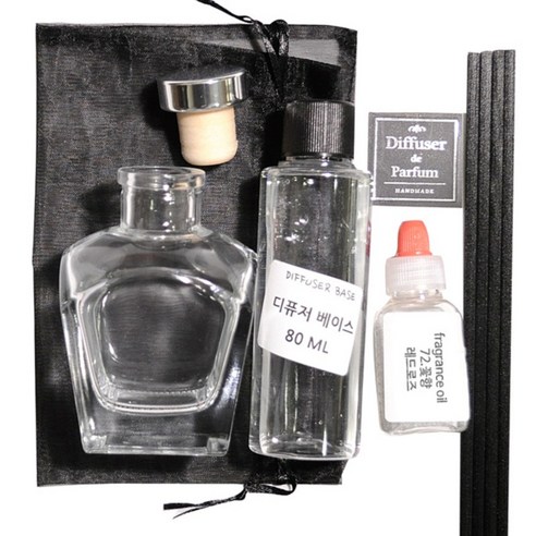 디퓨저KIT, 72.꽃향-Red Rose, 100ml, 라이거투명