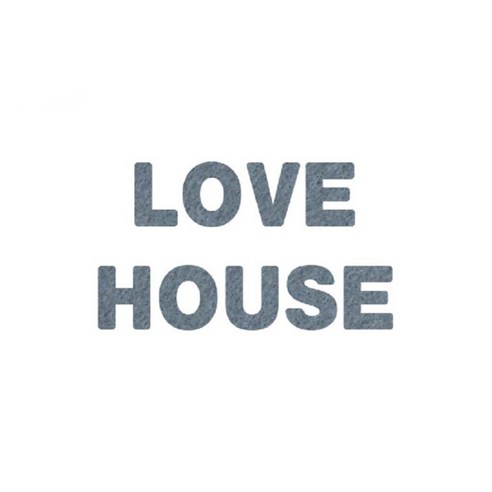 와니데코_접착이니셜 _LOVE HOUSE, 그레이
