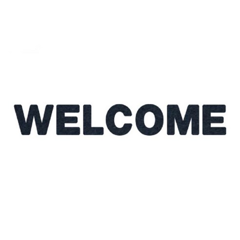 와니데코_접착이니셜 _WELCOME, 블랙