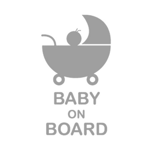 단비디자인 Baby On Board LU-S79 그래픽스티커, 그레이, 1개