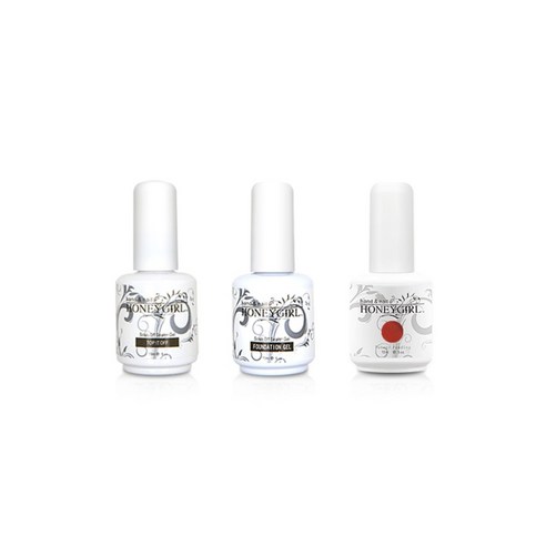 허니걸 트리플젤네일세트, 샤인크림슨, 15ml