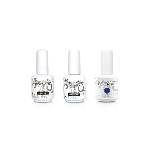 허니걸 트리플젤네일세트, 펄인디고블루, 15ml