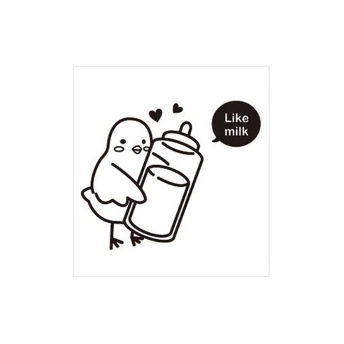 디자인수풀 캐릭터스티커 수유실, 블랙