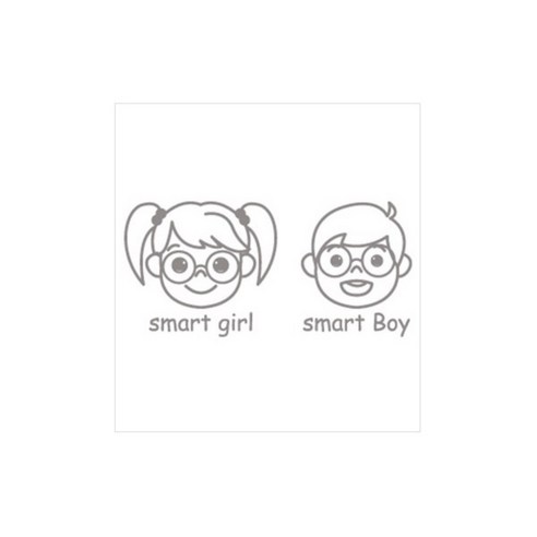 디자인수풀 캐릭터스티커 클래스 스마트, 다크그레이