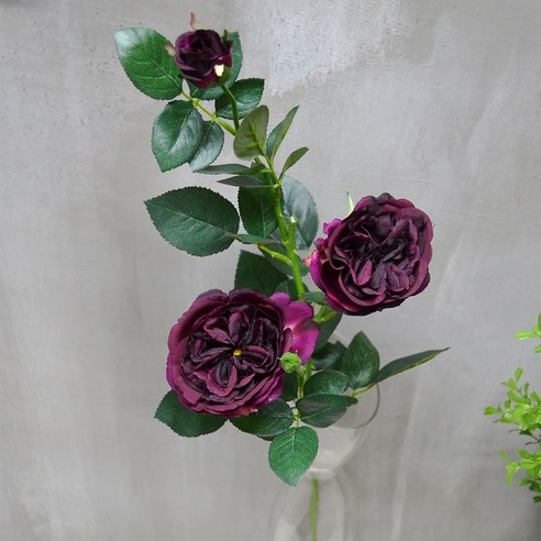 플라워마트 75cm 장미가지 SC19116, 진자주