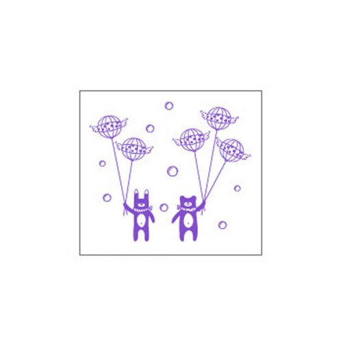데코사랑 그래픽스티커 졸리라인 A, 슬레이트블루