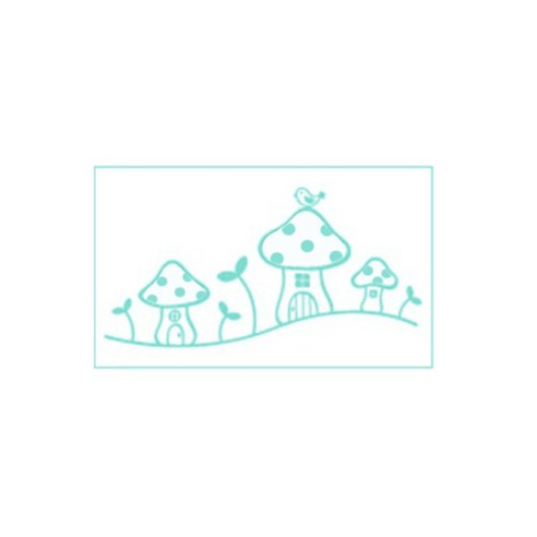 데코사랑 그래픽스티커 푸키라인 A, 민트