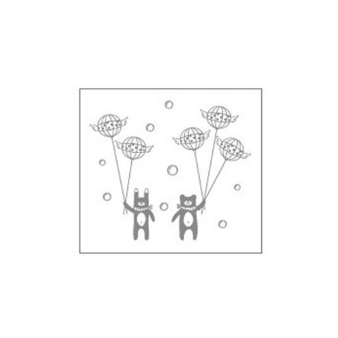 데코사랑 그래픽스티커 졸리라인 A, 그레이