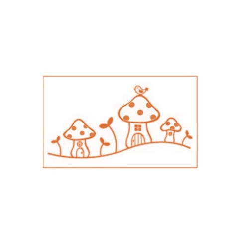 데코사랑 그래픽스티커 푸키라인 A, 오렌지