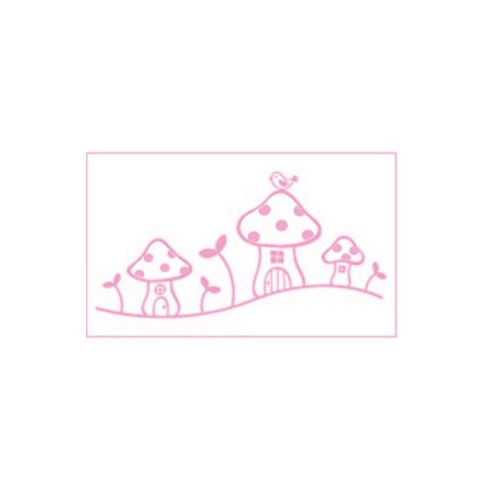 데코사랑 그래픽스티커 푸키라인 A, 핑크