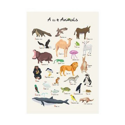 ANTZ 일러스트포스터, A to Z Animals2