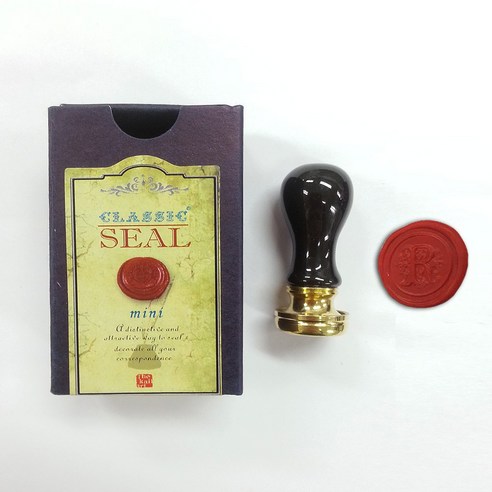 가일아트 블랙멀티쎄라믹 알파벳코인 씰도장세트 (해당씰스터커부착), 2p (씰 1p, 코인 R 1p) + 종이케이스, 1개