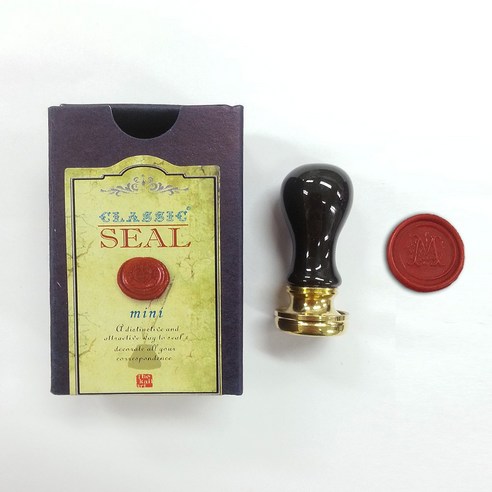 가일아트 블랙멀티쎄라믹 알파벳코인 씰도장세트 (해당씰스터커부착), 2p (씰 1p, 코인 M 1p) + 종이케이스, 1개