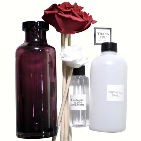 디퓨저KIT 보틀 와인유광 로즈, 향수향 아모로&아모레, 550ml