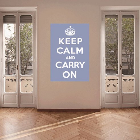 시트로 Keep calm and carry on 스티커 L, pale 퍼플