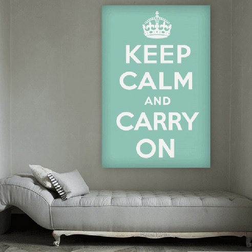 시트로 Keep calm and carry on 스티커 M, pale그린