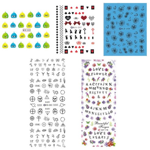 황군통상 네일스티커, MYR 033,DLS 257,DLS 258,DS 83,HOT 176, 1개