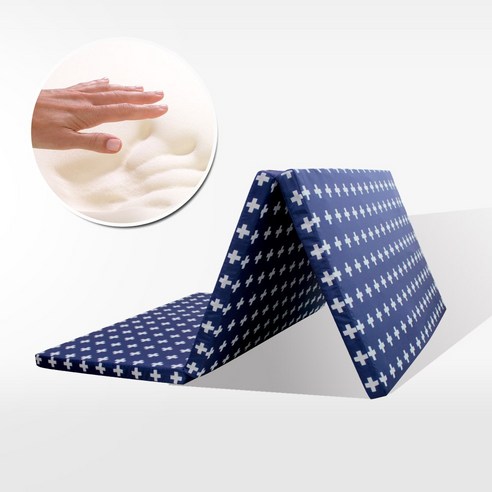팜파스 3단 메모리폼 7cm, 크로스블루