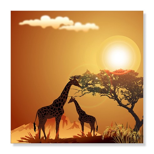 디아섹액자 벽걸이및테이플용, silhouette of giraffe
