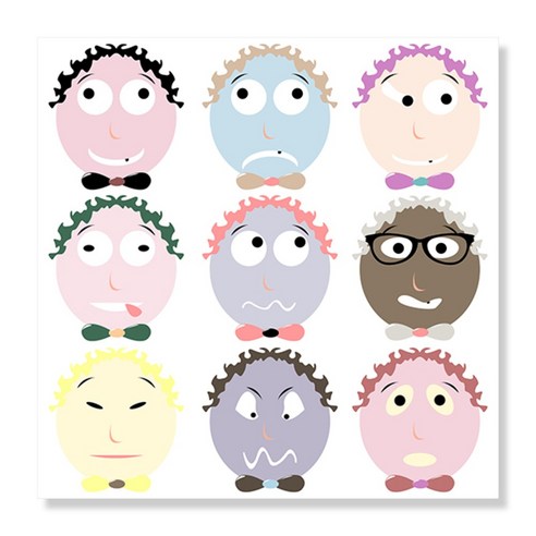 디아섹액자 벽걸이용, nine emoticons