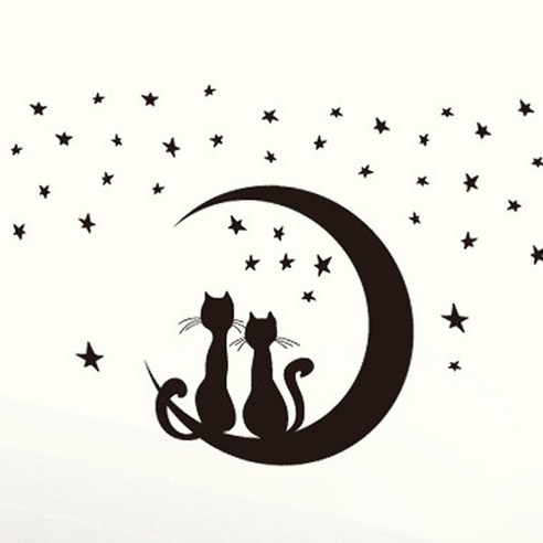핑크망고 포인트 스티커, 달빛 고양이 커플