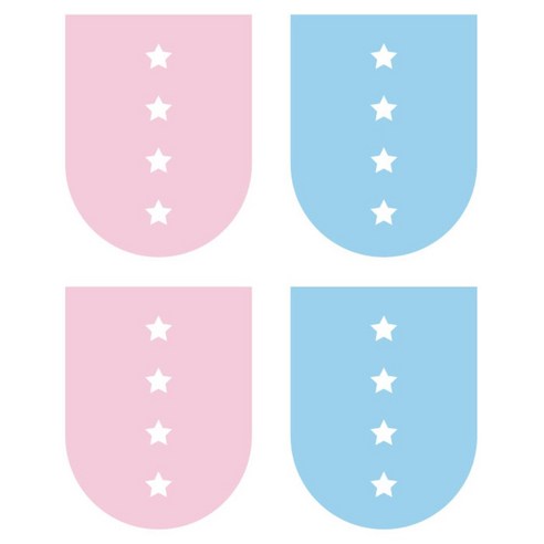 데코사랑 그래픽스티커 로라 C, 베이비핑크, 라이트스카이블루