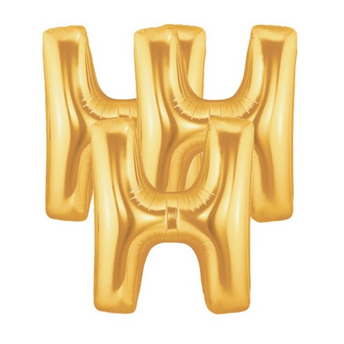 파티팡 알파벳은박풍선 중, 골드 H, 3개