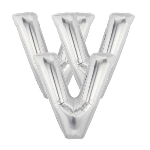 파티팡 알파벳은박풍선 중, 실버 V, 3개