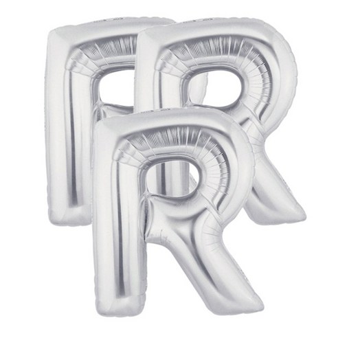 파티팡 알파벳은박풍선 중, 실버 R, 3개