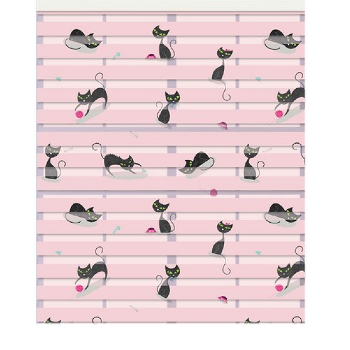 스코홈 북유럽 감성 콤비 블라인드 110, Cat (핑크)