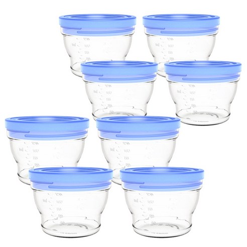 베베락 밀폐형 120ml, 블루, 8개