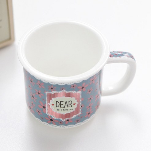 행복한마을 행복을 부르는 북유럽풍 머그컵 370ml, 블루, 2개