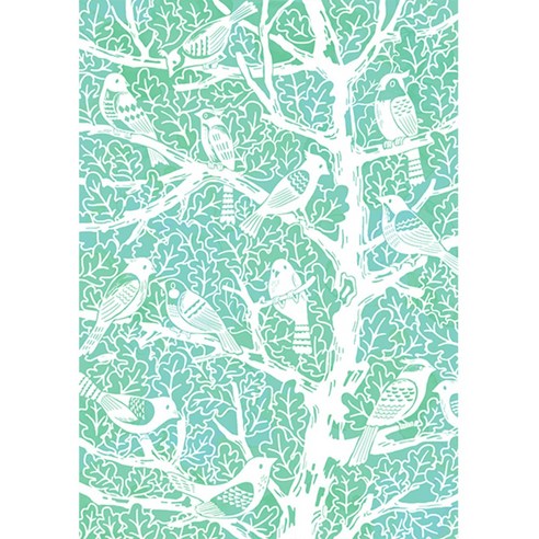 아트조이 스크래치 나이트뷰 텍스타일 화이트 285 x 405 mm, 새들의 정원, 1개